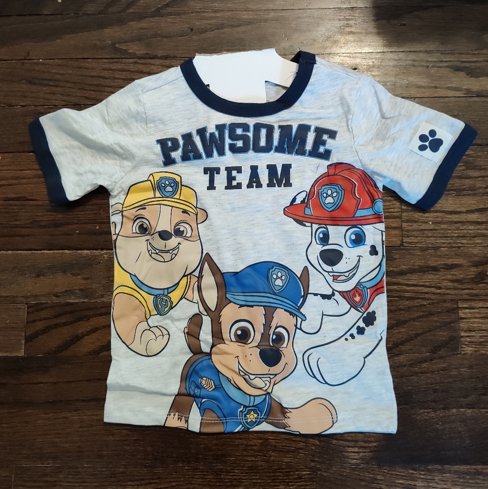 New! Character Kids' Boys Girls Toddler Paw Patrol Shirt Cotton Tee Size 4T NWT